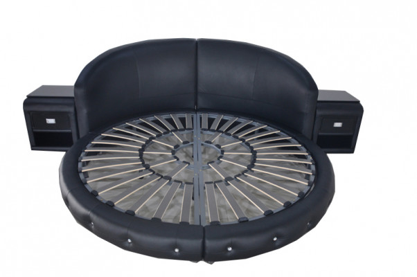 Rond Lieder Design Polsterbetter Duebel Ronnt Bett mat USB LB8844