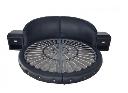Rond Lieder Design Polsterbetter Duebel Ronnt Bett mat USB LB8844