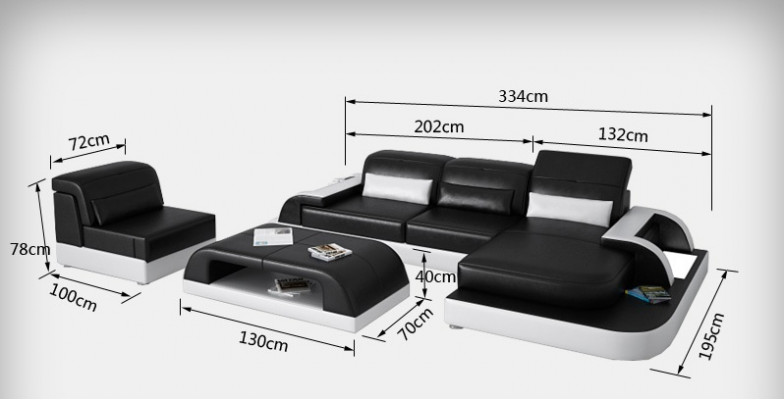 Ledersofa Couch Wunnlandschaft Eckssofa Eck Garnitur Design Modern Sofa L6012C