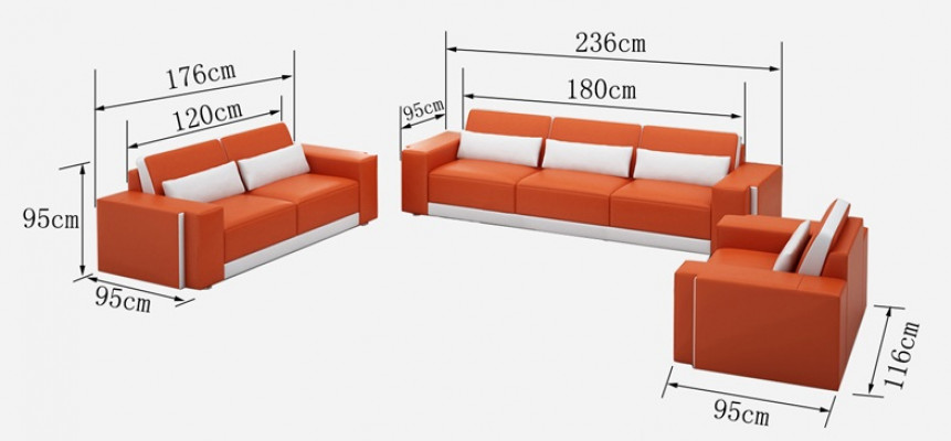 Ledercouch Couch Wunnlandschaft Sofagarnitur Sofa Garnitur Modernen Design G 8019D