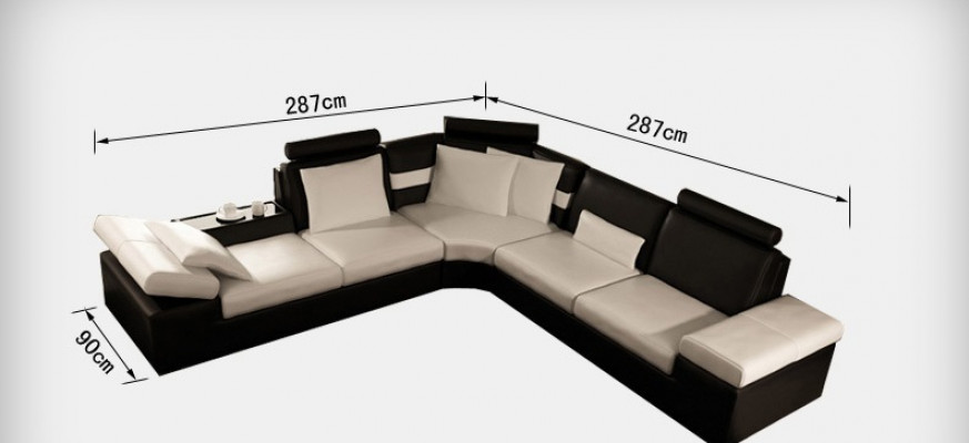 Ledercanapé, Canapé, Sofa, Wunnlandschaft, Eckcanapé, Garnitur, Design, Modern Canapé, K5014B