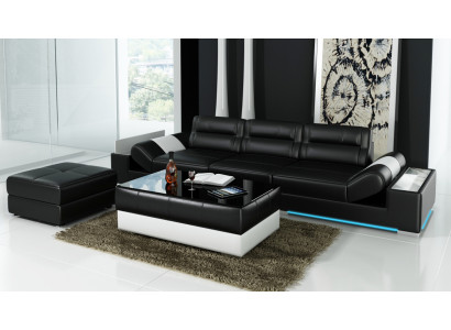 Liederdivan Sofa Canapé Sofagarnitur Nei 3+3 Sëtzer Garnitur Design Nei