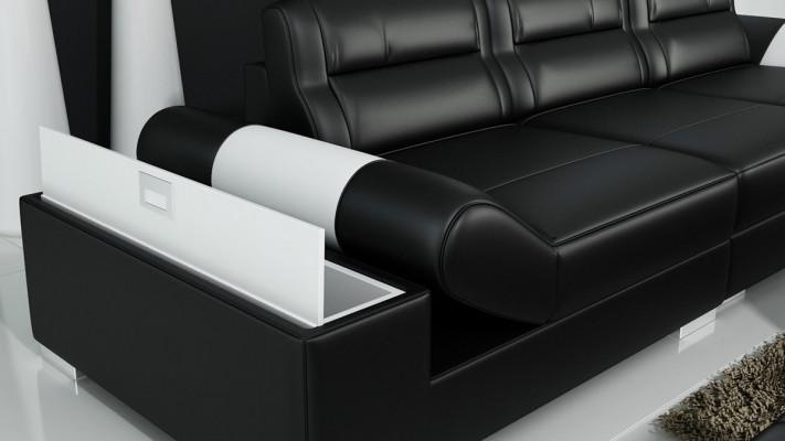 Liederdivan Sofa Canapé Sofagarnitur Nei 3+3 Sëtzer Garnitur Design Nei
