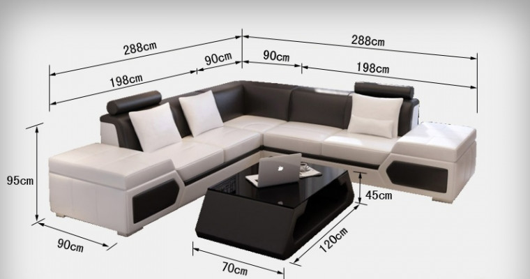 Ledersofa L-Form Canapé Wunnlandschaft Dekor Ecksofa Modern Garnitur Design