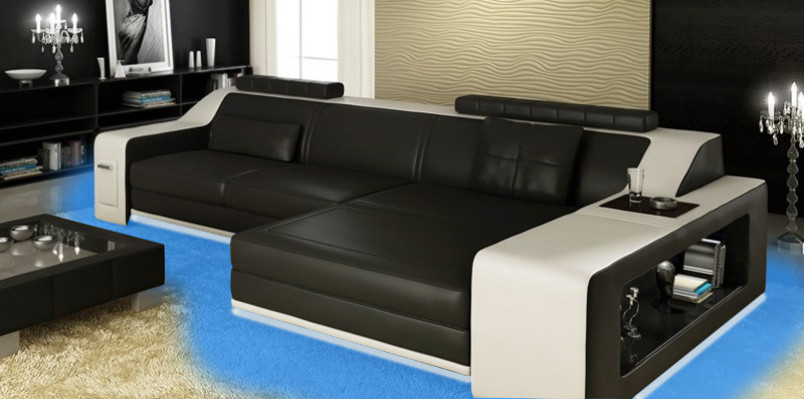 Design Ecksofa Sofa Couch Polster Sëtz Eck Garnitur Sofen Lieder Textil Themar WG