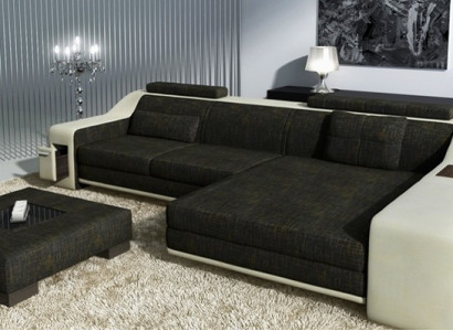 Design Ecksofa Sofa Canapé Polster Sëtz Sofas Eck Garnitur Textil Lieder