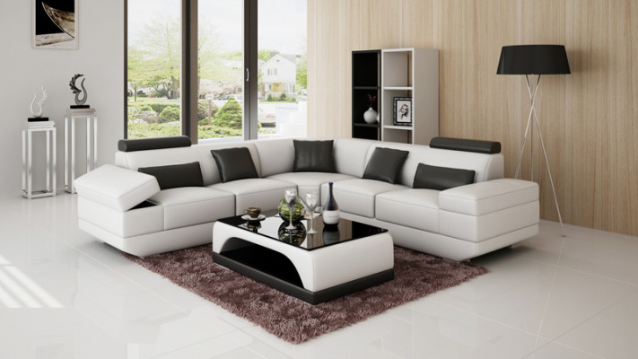 Ledersofa Couch Wunnlandschaft Modern Ecksofa Ecksofa Design Garnitur
