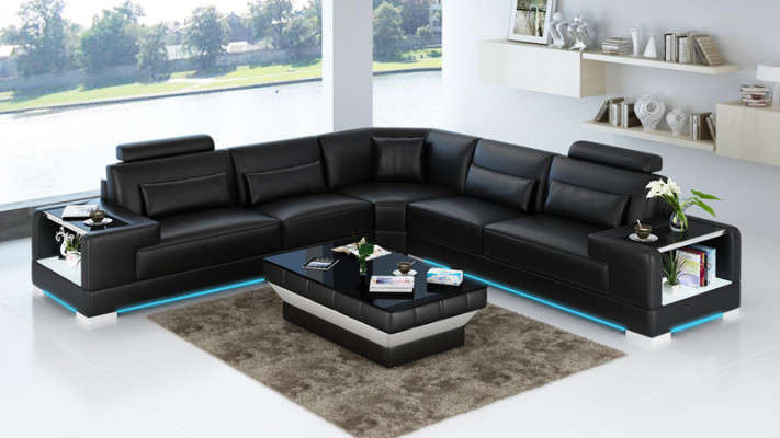 Liederkanapé Canapé Sofa Wunnlandschaft Eckkanapé Eck Modern Design Garnitur