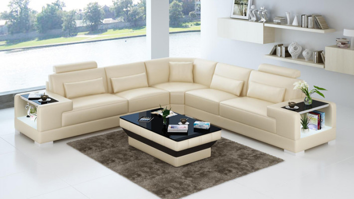 Liederkanapé Canapé Sofa Wunnlandschaft Eckkanapé Eck Modern Design Garnitur