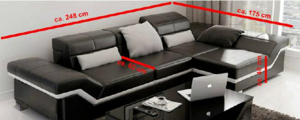 Eckcouch Canapé Couchage Polster Wunnlandschaft Lieder Eck Sofae Garnitur L Form NYIII