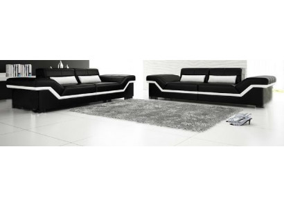 LEDERSOFA GROUSSE SOFA 3+3 DESIGN SOFA POLSTER LEDER GARNITUR COUCH SOFAGARNITUR NEI