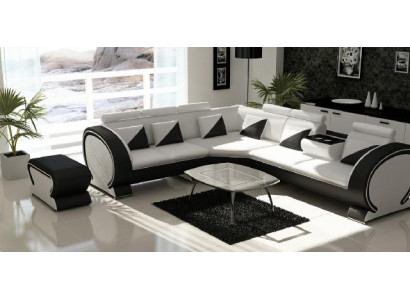 Designer Eckcouch Sofa Polstersëtzkombinatioun Lounge Couchen Wonnerlandschaft