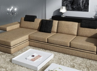 Design Ledercouch Sofa Couch Polstergarnitur Wunnlandschaft Eck Textil