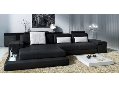 Ledercouch Sofa Canapé Polster Eck Garnitur L Form Stécke Bellini Stoff.
