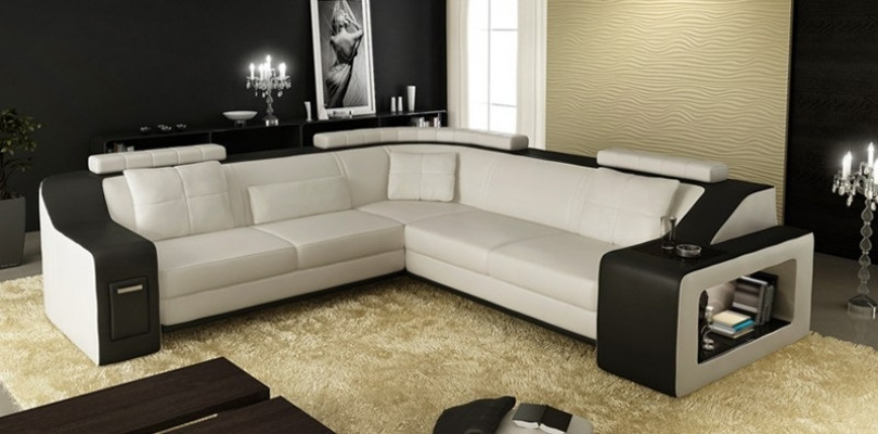Stilvolle Wunnen L-fërmegt Konschtlieder-Sofa fir héchsten Komfort