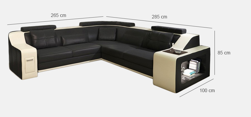 Stilvolle Wunnen L-fërmegt Konschtlieder-Sofa fir héchsten Komfort