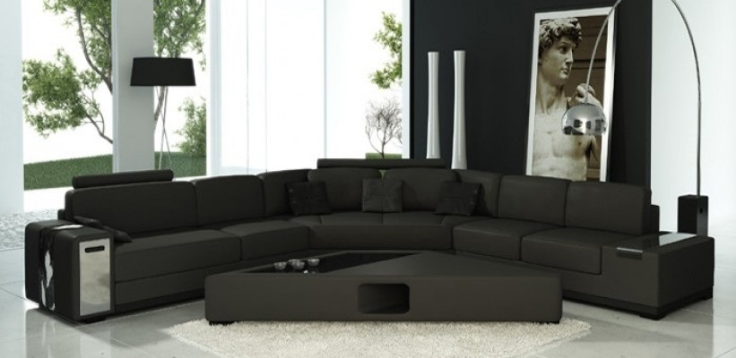 Ledercouch Eckcouch Couch Canapé Polster Designer Ecke Garnitur Wunnlandschaft LimaS