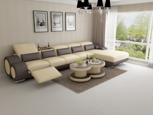 Ledercouch Sofa Sofa Wunnlandschaft Modern Eck Ecksëtzt Design Garnitur