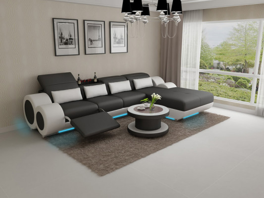 Ledersofa Canapé Sofagarnitur Neit Eckcanapé Eck Garnitur Design Modern Canapé G8035H