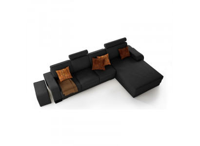 Exklusiv Ledercouch am Eckstil Stilvollen Design fir zeitlos Eleganz