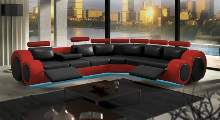 Design Liederpolster XXL Sëtz Raum Sofa Canapé Designer Ecken Garnitur