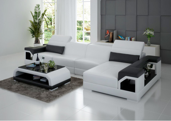 Ledercouch Modern Couch Wunnlandschaft Dekor Eck Eckcouch Design Garnitur