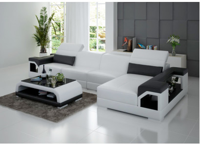 Ledercouch Modern Couch Wunnlandschaft Dekor Eck Eckcouch Design Garnitur