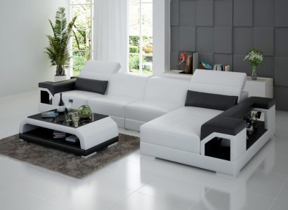 Ledercouch Modern Couch Wunnlandschaft Dekor Eck Eckcouch Design Garnitur