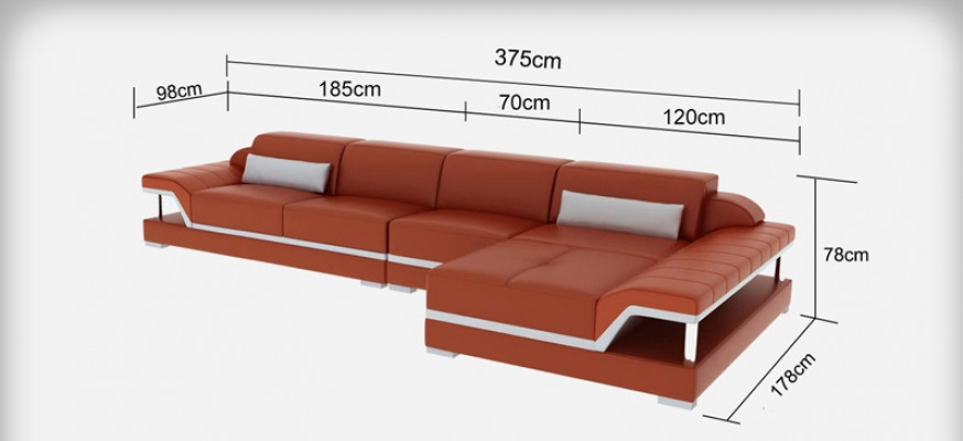 Design Ledercouch Sofa Couch Polster Eckgarnitur Sëtzgarnitur Lieder Couchen 8004C