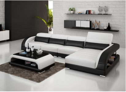 Liederkanapé Canapé Sofa Wunnlanschaft Eck Modern Eckszeppelin Design Garnitur