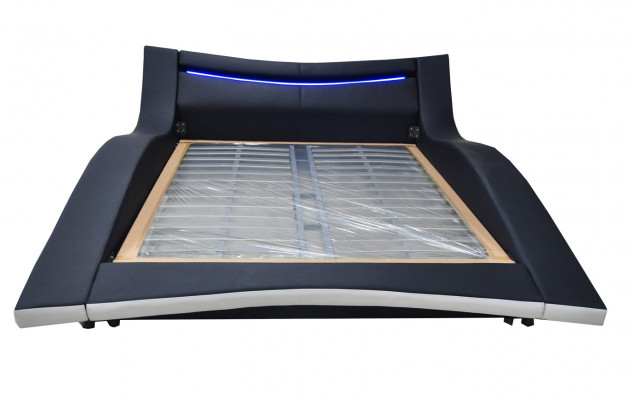 Luxus Design Lieder Duebel Hotel Bett mat USB Gepolstert Duebel Bettgestell Neit