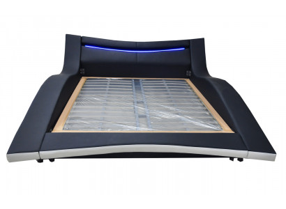 Luxus Design Lieder Duebel Hotel Bett mat USB Gepolstert Duebel Bettgestell Neit