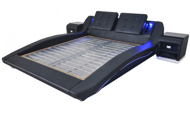 Luxus Lieder Design Better Duebelbett mat USB Hochzäitsbett Exklusiv 180x200 cm