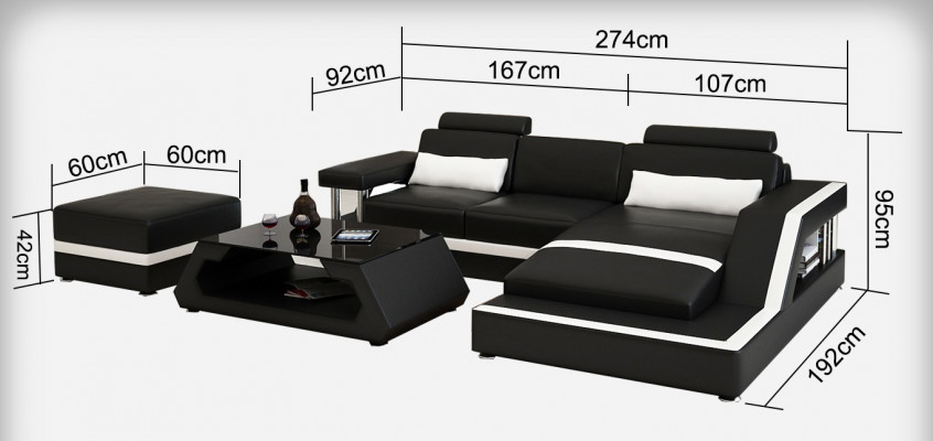 Liederfabrikatioun Modern Canapé Wunnlandschaft Eck Dekor Eckcouch Design Garnitur