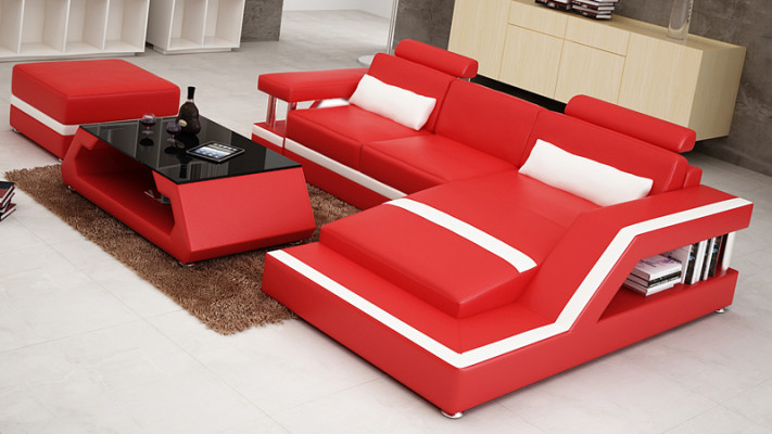 Liederfabrikatioun Modern Canapé Wunnlandschaft Eck Dekor Eckcouch Design Garnitur