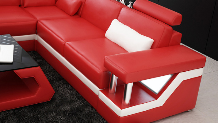 Liederkanapé Couch Wunnlandschaft Eck Modern Dekor Ecksofa Design Garnitur