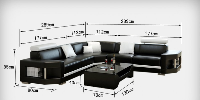 Liederdivan Sofa Modern Canapé Wunnlandschaft Ecksofa Garnitur Dekor Design