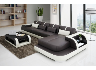 Ecksofa Sofa Couch Polster Wunnlandschaft Polstereck Designsofa Ledersofa LubyB