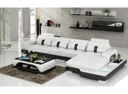Designer Sofa Canapé Polstersofa Ledersofa Ecksofa L-Form Sofa Couchen Neier W/S