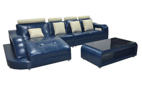 Ledercouch Wohnlandschaft Eckgarnitur Design Modern Sofa L-Form