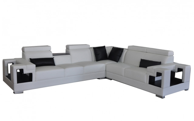 Ledercouch Wunnlandschaft Eckgarnitur Design Modern Sofa L-Form K5001
