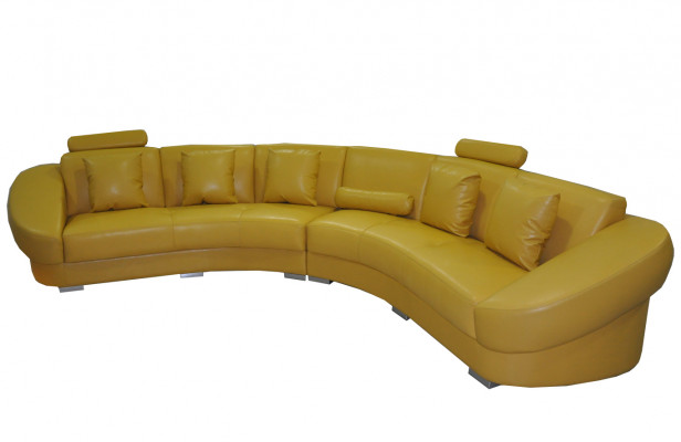 Ronn Eck Sofa Couch Polster XXL Grouss Ronn Couchen Wunnlandschaft U Form giel Nei