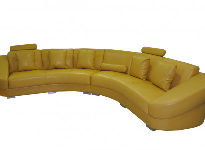 Ronn Eck Sofa Couch Polster XXL Grouss Ronn Couchen Wunnlandschaft U Form giel Nei