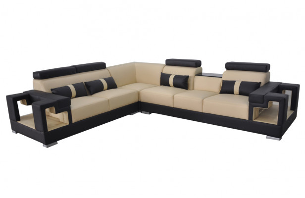 Ledercouch Wunnlandschaft Eckgarnitur Design Modern Sofa L-Form K5001