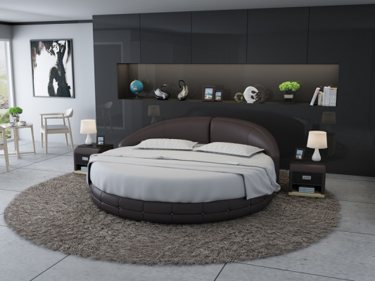 Ronnebett Designbett Polsterbett Designerbett Polster Ronn XXL Luxus Kinnek Gréisst