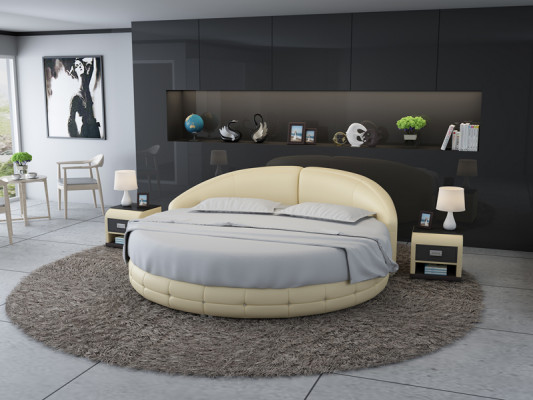 Ronnebett Designbett Polsterbett Designerbett Polster Ronn XXL Luxus Kinnek Gréisst