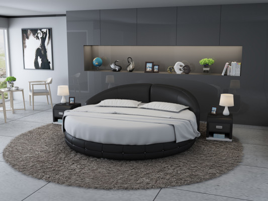 Ronnebett Designbett Polsterbett Designerbett Polster Ronn XXL Luxus Kinnek Gréisst