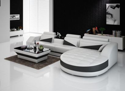 Sofa Liederdivan Canapé Wunnlandschaft Modern Eck Ecksofa Design Garnitur