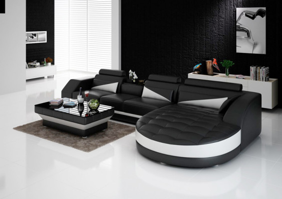 Sofa Liederdivan Canapé Wunnlandschaft Modern Eck Ecksofa Design Garnitur