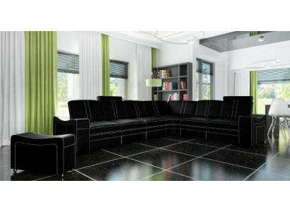 LEDERSOFA XXL WUNNLANDSCHAFT GARNITUR LEDER ECKCOUCH GARNITUR ECKSOFA POLSTER